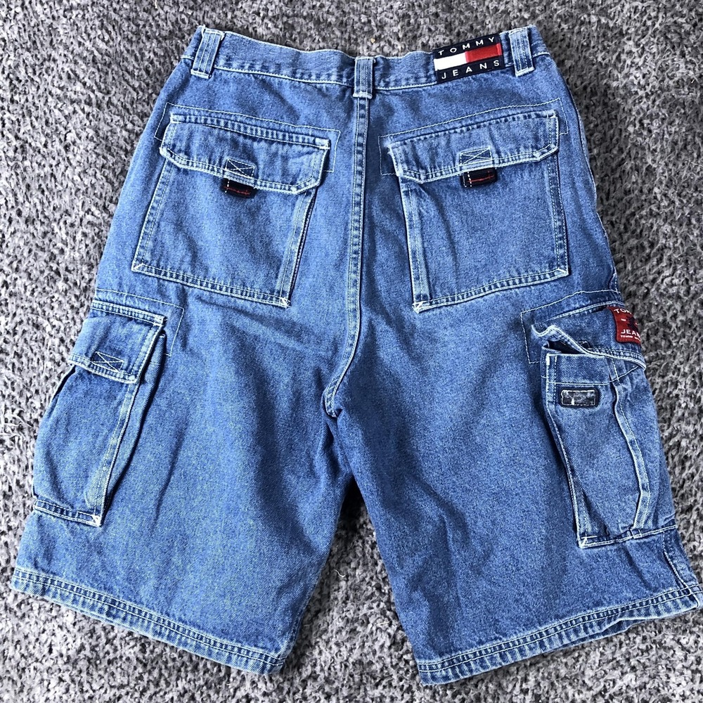 Tommy Hilfiger Shorts- Boys Denim Cargo Relaxed 9" Inseam Summer - size 18